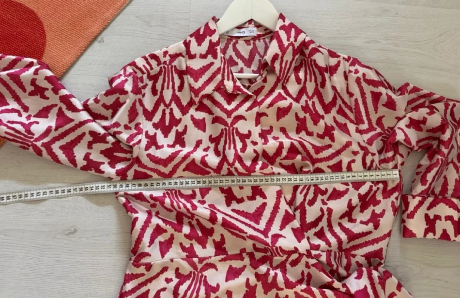 Mango wikkeljurk fuchsia print maat L nieuw – photo 8